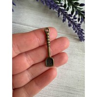 Подвеска металлическая " Лопаточка  Love  "  бронза    10 шт