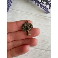 Подвеска металлическая "  Дерево  "  бронза    10 шт