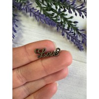 Подвеска металлическая " Надпись  Love     "  бронза   10 шт