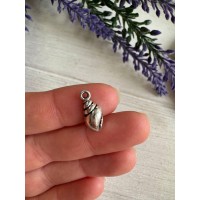 Подвеска металлическая "  Ракушка   "  серебро     10 шт