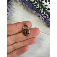 Подвеска металлическая "  Замок  "  бронза     10 шт