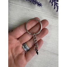Кольцо  для брелока со стрелочкой  ,  серебро    1 шт