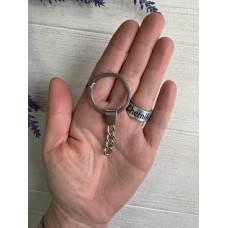 Кольцо для брелока " 1 "  ,  серебро  1 шт