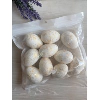 Яйця  пенопластові 7* 5 см   L00748 , білі з золотом