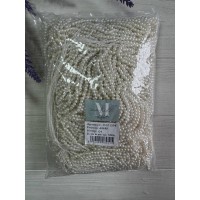 Бусины Жемчуг  на нитке      4 мм молочные   500 грам