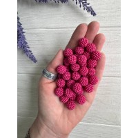 Бусины  " Ежевика матовая  "    12 мм ,  малиновые     500 грамм