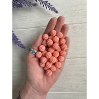Намистини "  Ожина матова  "  12 мм,  персикові   500 грам