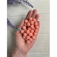 Бусины  " Ежевика матовая  "    12 мм , персиковые     500 грамм
