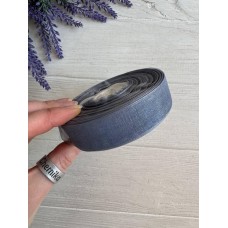 Стрічка Органза 2,0 см сіра  ,  45 метрів