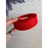 Стрічка Органза 2,5 см  червона ,  45 метрів