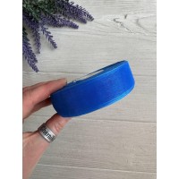 Стрічка Органза 2,5 см синя ,  45 метрів