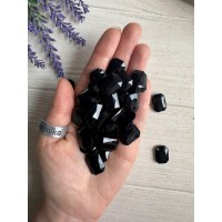 Кабошон " Прямоугольник 18*13 мм  " черный  50 шт