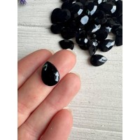 Кабошон "  Капля 14*10 мм    " чорний  50  шт