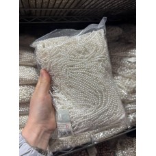 Бусины Жемчуг на нитке " Люкс "  4 мм молочные   500 грам
