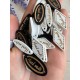 Бирки деревянные  " Handmade "  ,  черно белые  20 шт