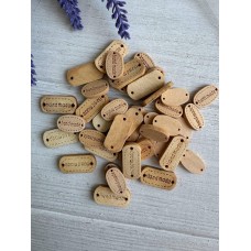 Бирки деревянные  " Handmade "  ,  натуральный цвет  20 шт