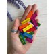 Бірки дерев'яні прямокутні " Handmade " кольорові  20 шт