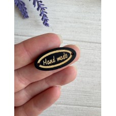 Бирки деревянные " Handmade "  , черные  20  шт