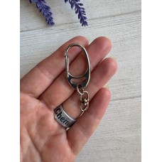 Кольцо для брелока " 3 "  ,  серебро  1 шт