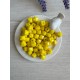 Намистини  " Куб Грановані матові " 10 мм, жовті  500 грамів