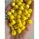 Намистини  " Куб Грановані матові " 10 мм, жовті  500 грамів