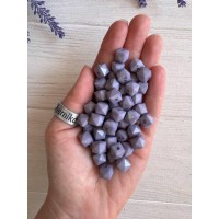 Бусины  "Куб  Граненые матовые " серые   10 мм,       500 грамм