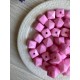 Намистини " Куб Грановані матові  " 10 мм, рожеві  500 грамів