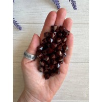 Бусины  " Граненые матовые Куб " 10 мм, темно коричневый      500 грамм