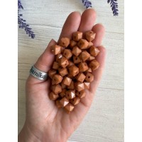 Бусины  " Граненые матовые Куб " 10 мм, капучино      500 грамм