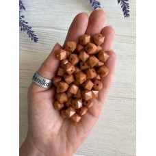 Бусины  " Граненые матовые Куб " 10 мм, капучино      500 грамм