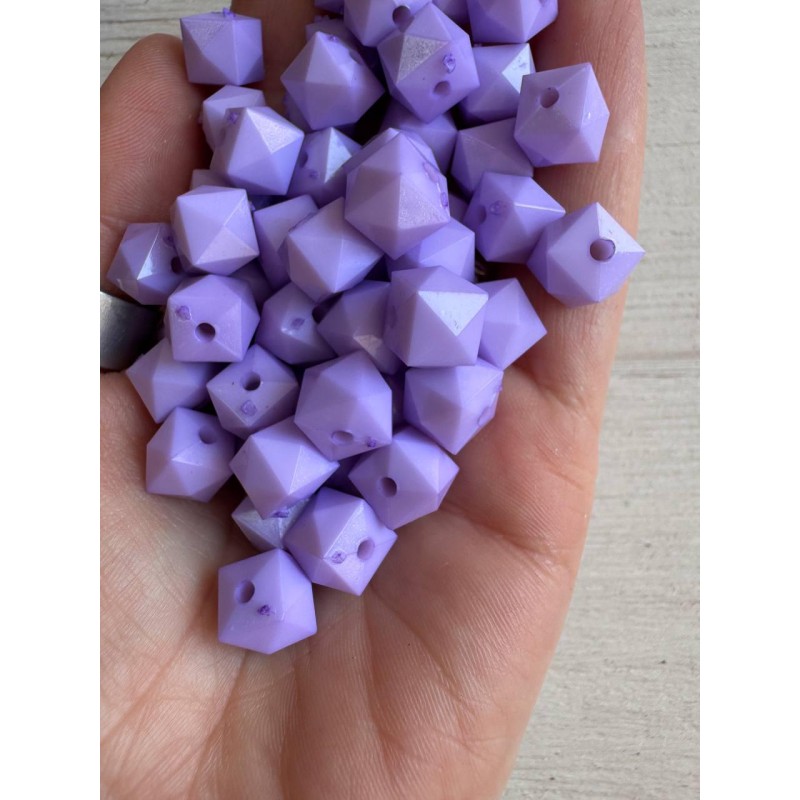 Намистини  " Куб Грановані матові  " 10 мм, фіолетовий  500 грамів