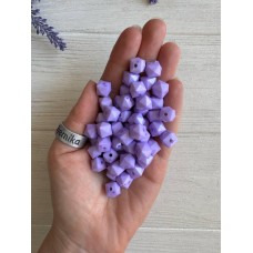 Бусины  " Граненые матовые Куб " 10 мм, фиолетовый       500 грамм