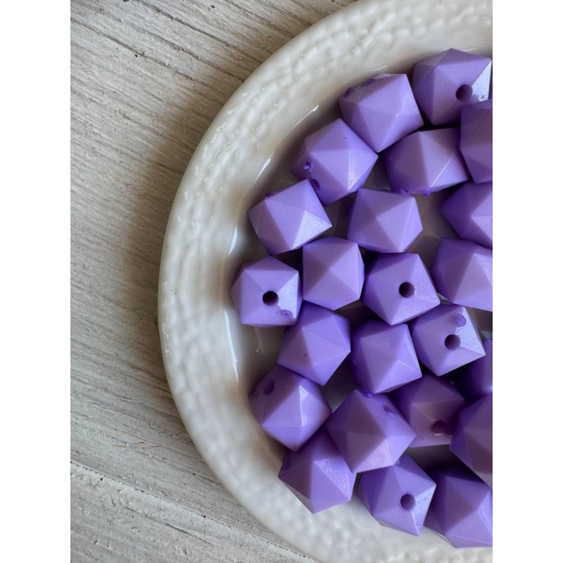 Намистини  " Куб Грановані матові  " 10 мм, фіолетовий  500 грамів