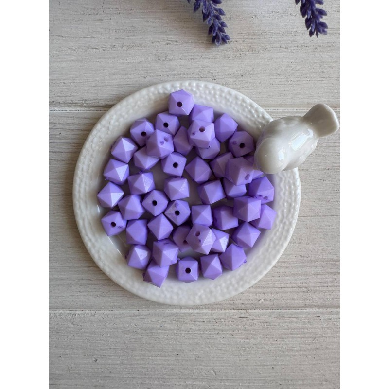 Намистини  " Куб Грановані матові  " 10 мм, фіолетовий  500 грамів