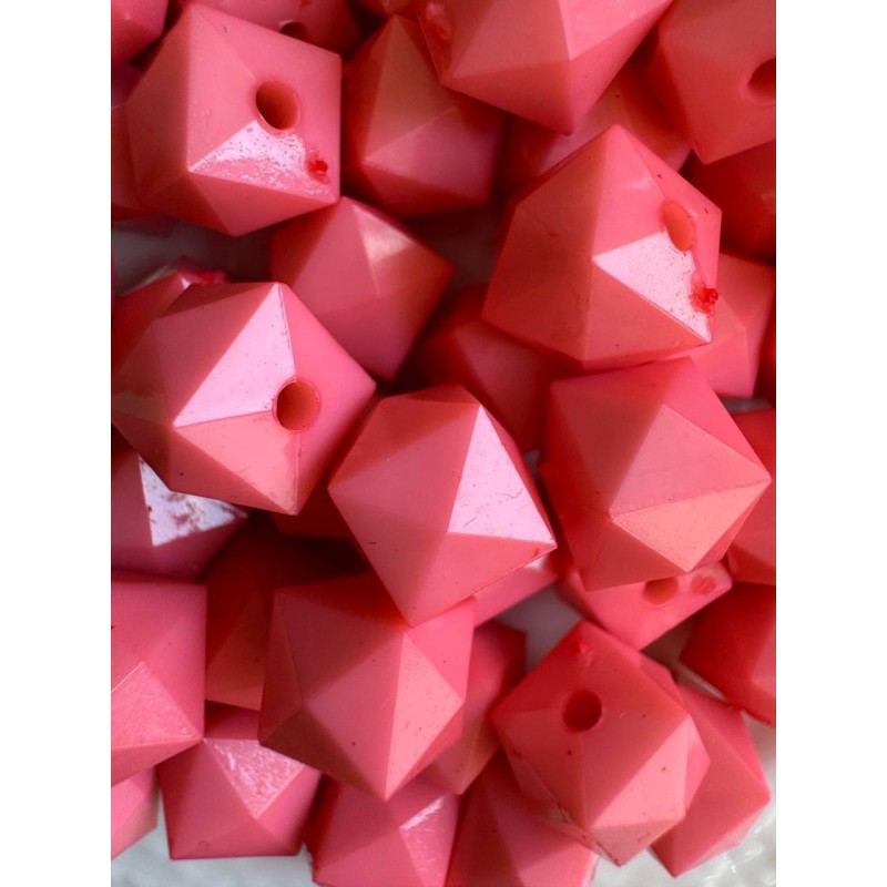Намистини " Куб Грановані матові " 10 мм, рожево персиковий  500 грамів