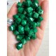 Намистини  "Куб  Грановані матові  " темно зелений 10 мм,  500 грамів
