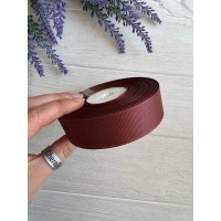 Репсова стрічка 2,5 см, коричнева ( код 0777 ) 22,5 метри