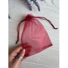 Мішечки з органзи 13*18 см, бордо 100 шт