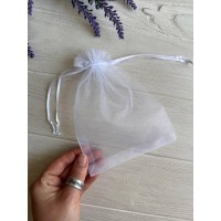 Мешочки из органзы 13*18 см, белые 100 шт
