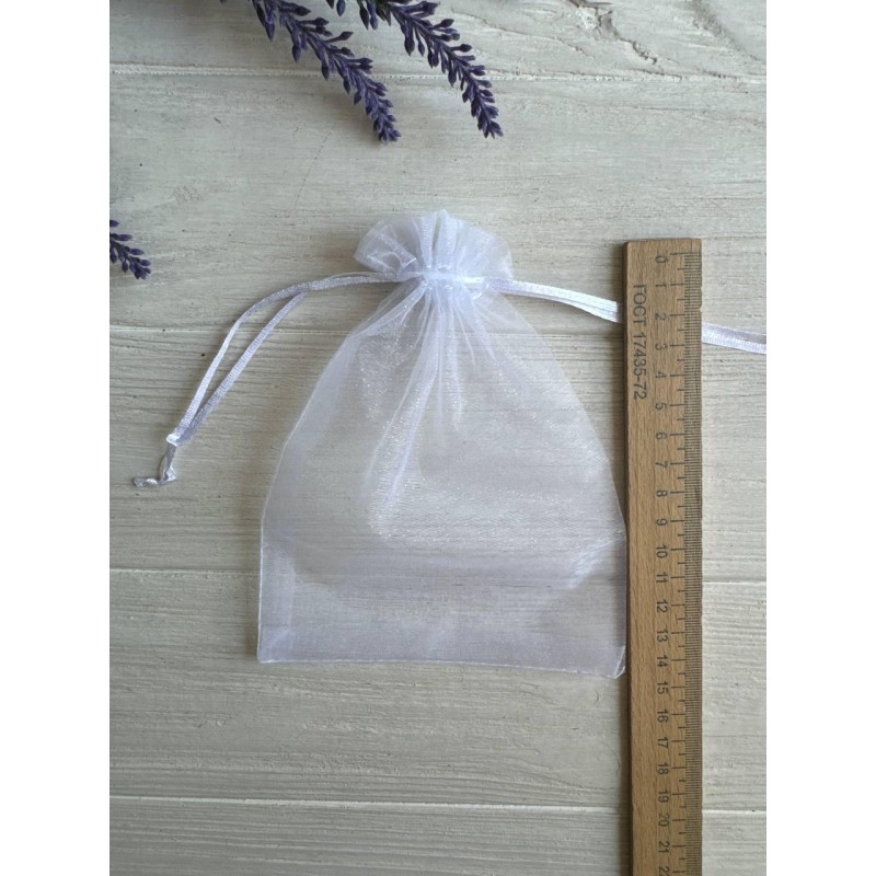 Мішечки з органзи 13*18 см, білі 100 шт.