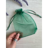 Мешочки из органзы 13*18 см, темно зеленые 100 шт