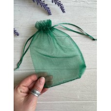 Мішечки з органзи 13*18 см, темно зелені 100 шт