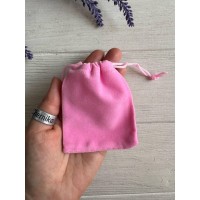Мешочки велюровые 7*9 см, розовые 50 шт