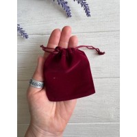 Мешочки велюровые 7*9 см, малиново бордовые 50 шт