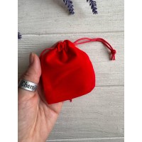 Мешочки велюровые 7*9 см, красные 50 шт
