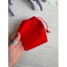 Мешочки велюрові 10*12 см, червоні 50 шт