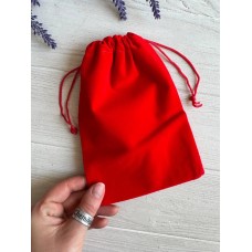 Мешочки велюрові 13*18 см, червоні 50 шт