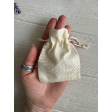 Мешочки льняні 7*9 см, бежеві 50 шт