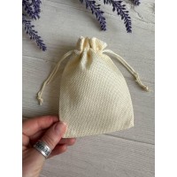 Мешочки льняные 10*14 см, бежевые 50 шт