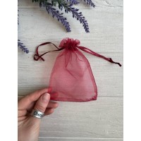 Мешочки из органзы 9*12 см  ,бордовые  100 шт